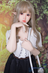 Sanhui Doll Lifesize Love Doll 148cm C Cup T7 Head Elf Ears TPE Doll Face Makeup Selectable