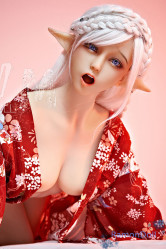 Love Doll small love doll Elf Ears 156cm B Cup #355ヘッド Pretty Girl Life-Size Female Model Wearing Kimono